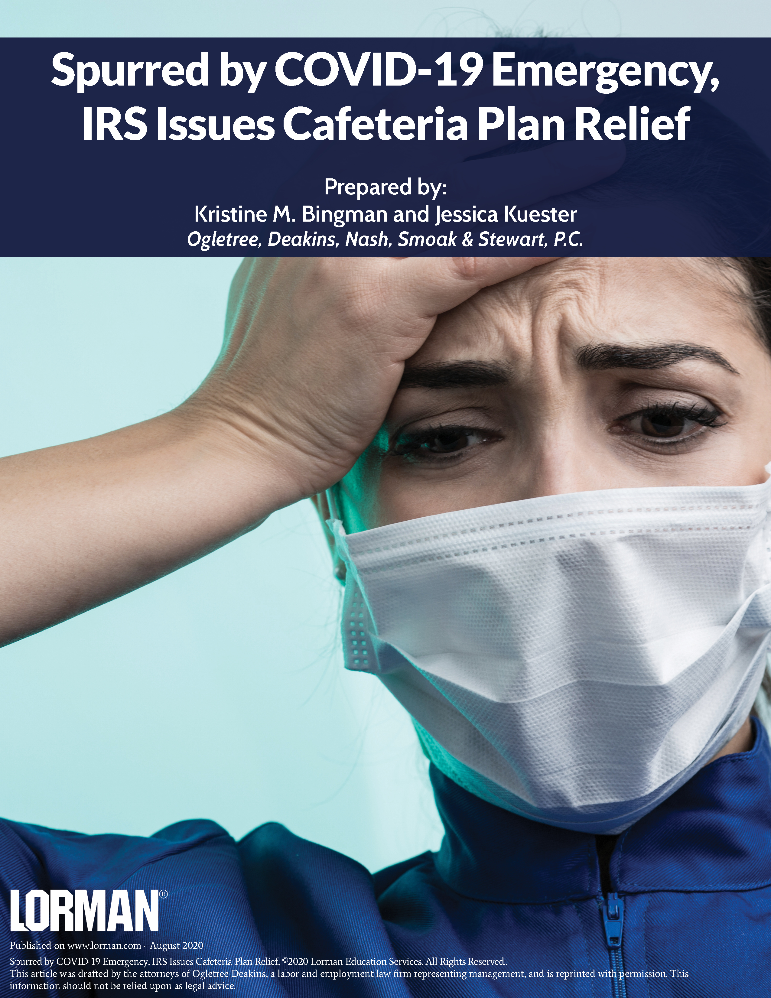 Spurred by COVID-19 Emergency, IRS Issues Cafeteria Plan Relief