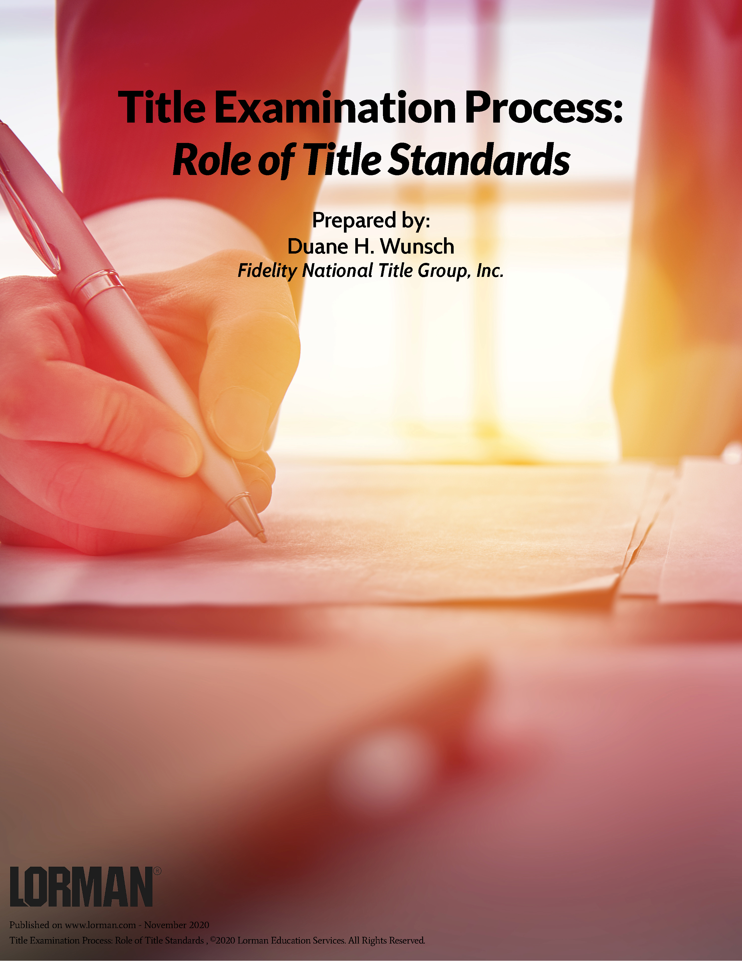 Title Examination Process: Role of Title Standards 