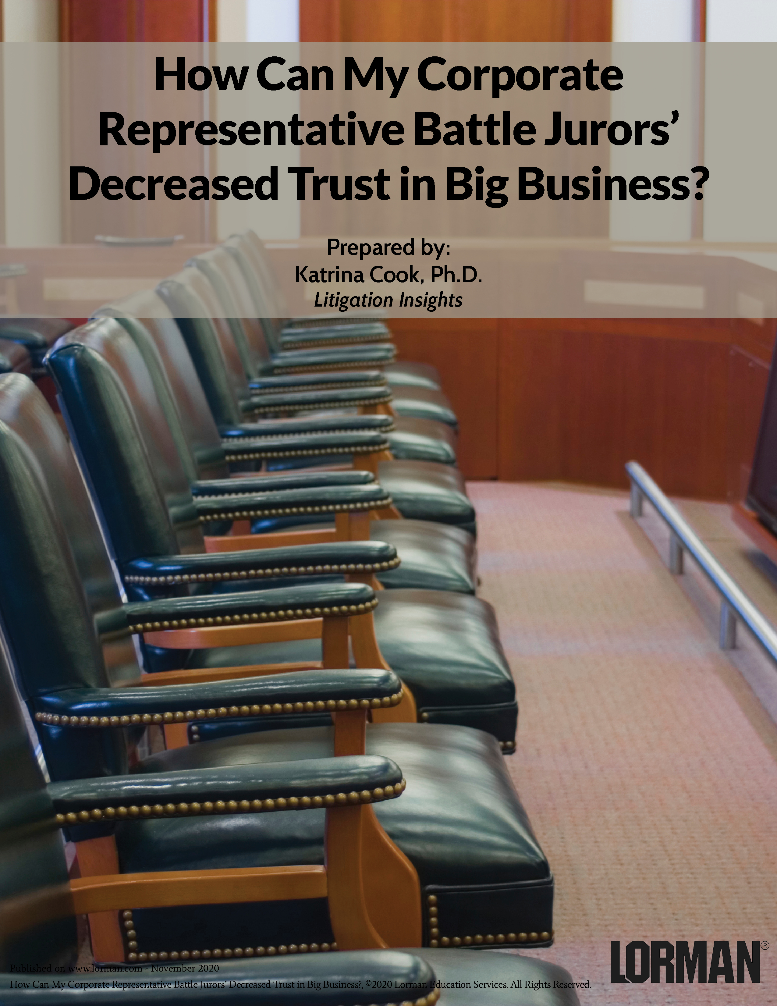 How Can My Corporate Representative Battle Jurors’ Decreased Trust in Big Business?